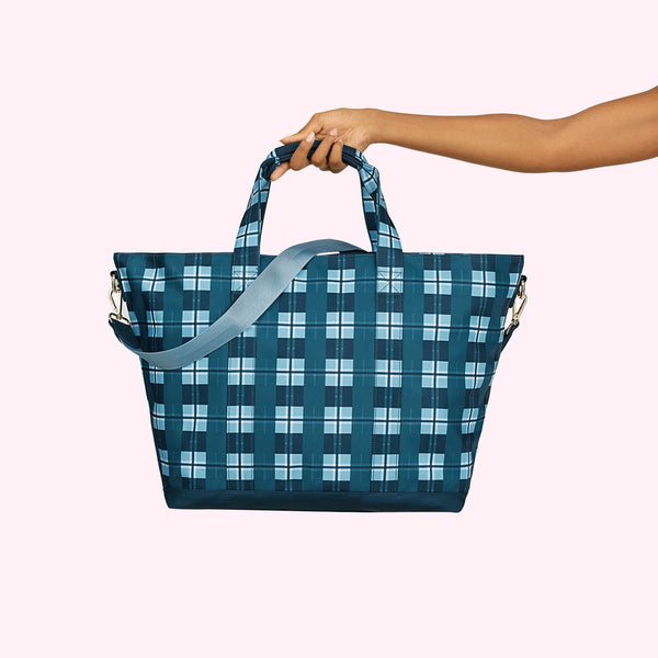  Black Grey White Gingham Plaid Checkered Tote Bag : Clothing,  Shoes & Jewelry