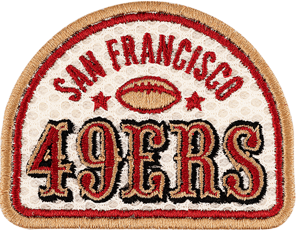 San Francisco 49ers NFL Football Embroidered Iron-On Patch Lot Of 2 New