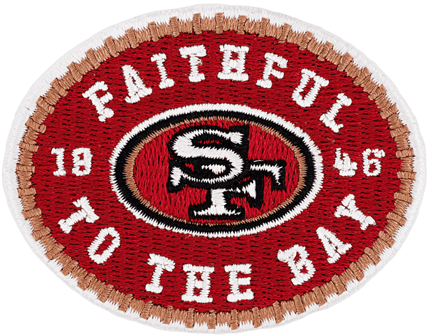 SAN FRANCISCO 49ERS 3 INCH CIRCLE NFL FOOTBALL PATCH – UNITED PATCHES