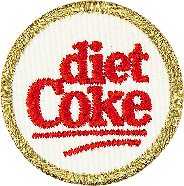 Cute Soda Iron On Patches , Coke Diet Patch for Jackets , Hats