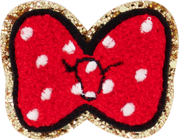 DISNEY MICKEY MINNIE Mouse Heart Patch Embroidered Badge Sew On