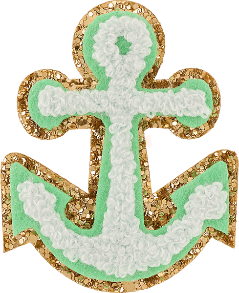 Glitter Anchor Patch | Embroidered Patch - Stoney Clover Lane