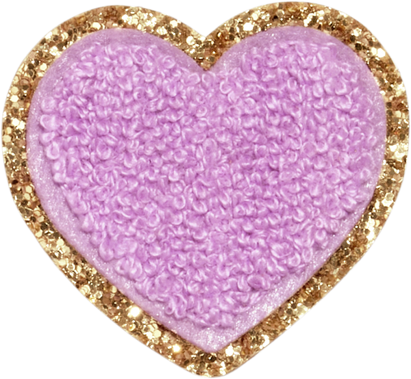 Blanc Glitter Heart Patch  Embroidered Patch - Stoney Clover Lane