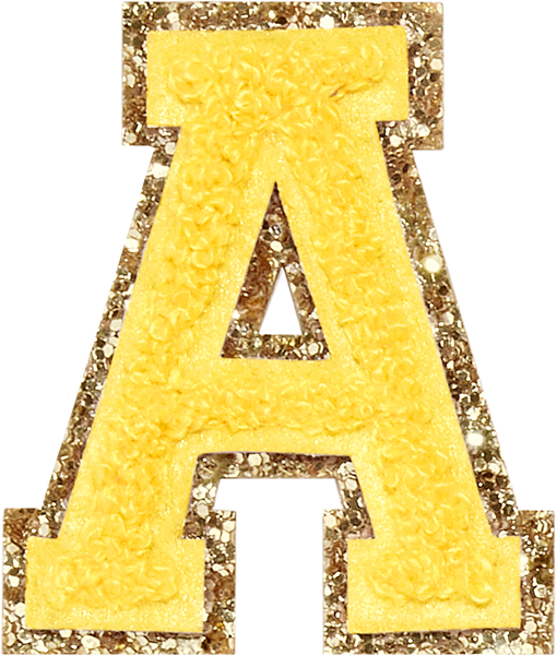 Gold Glitter Letter - A