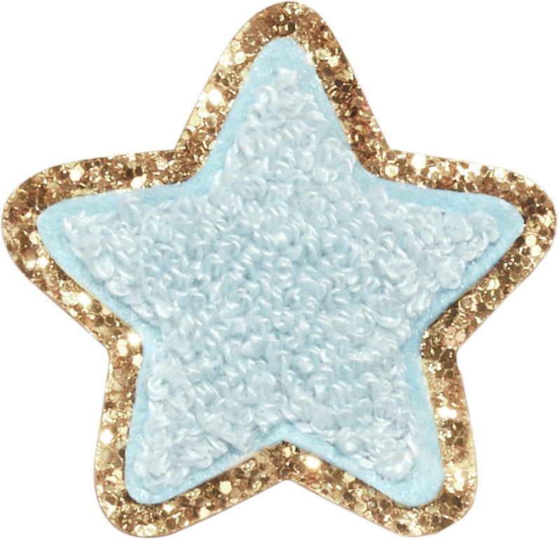 Chunky glitter stars patches 3.1 cm 10 pcs