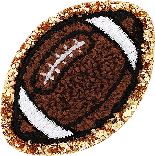 Glitter Varsity Football Patch  Embroidered Patch - Stoney Clover