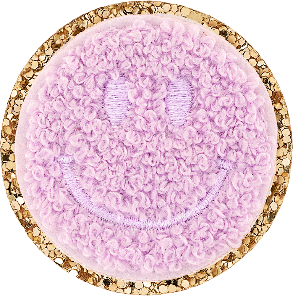 Lilac Smiley Face Patch