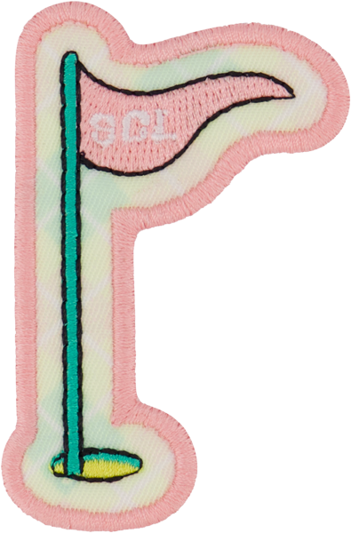 Outlets Stoney Clover Lane USED pink metallic mini patch // SCL