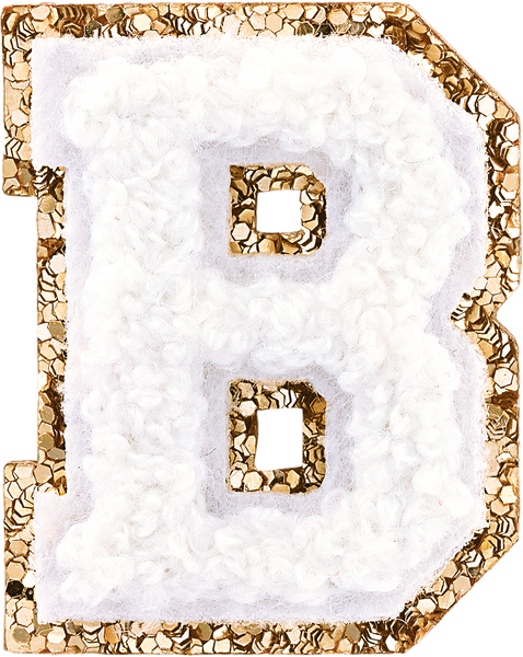 Stoney Clover - Blanc Mini Glitter Varsity Letter Patch B