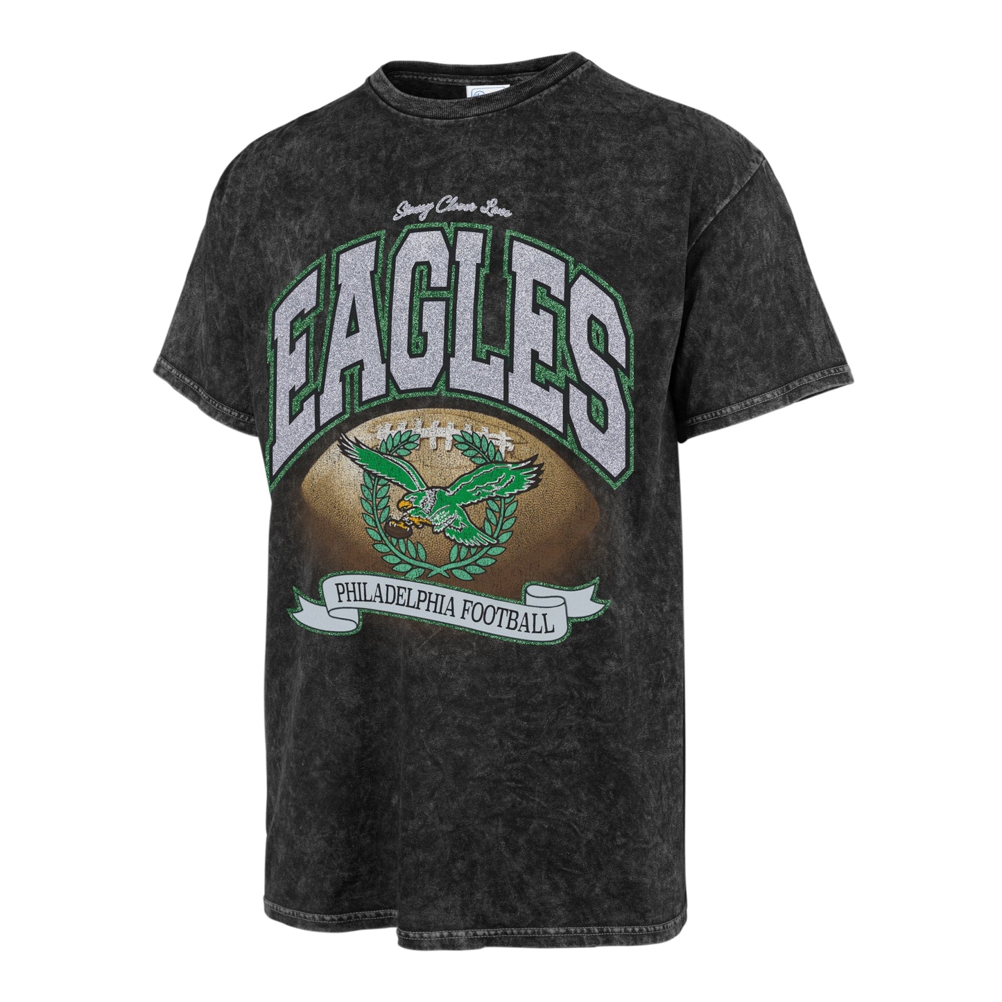 Stoney Clover Lane X '47 Philadelphia Eagles Glitter Rocker Vintage Tee