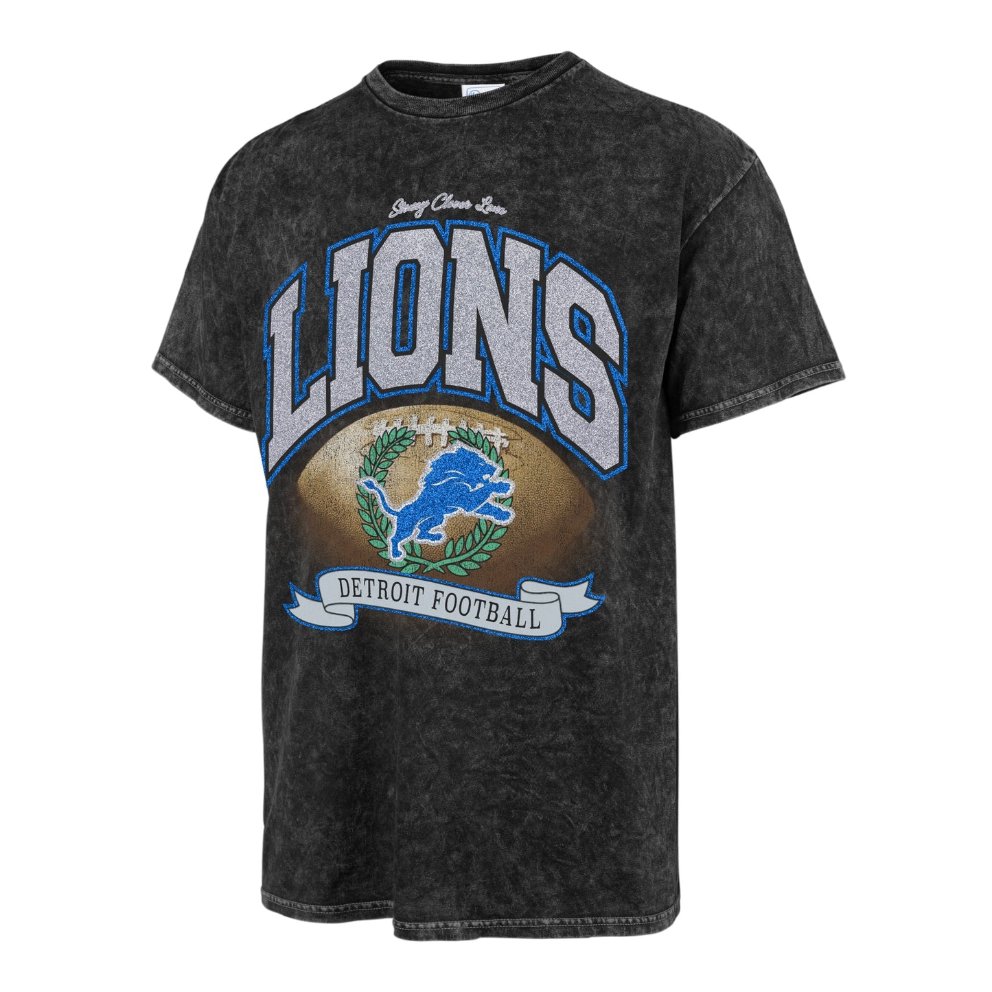 Stoney Clover Lane X '47 Detroit Lions Glitter Rocker Vintage Tee