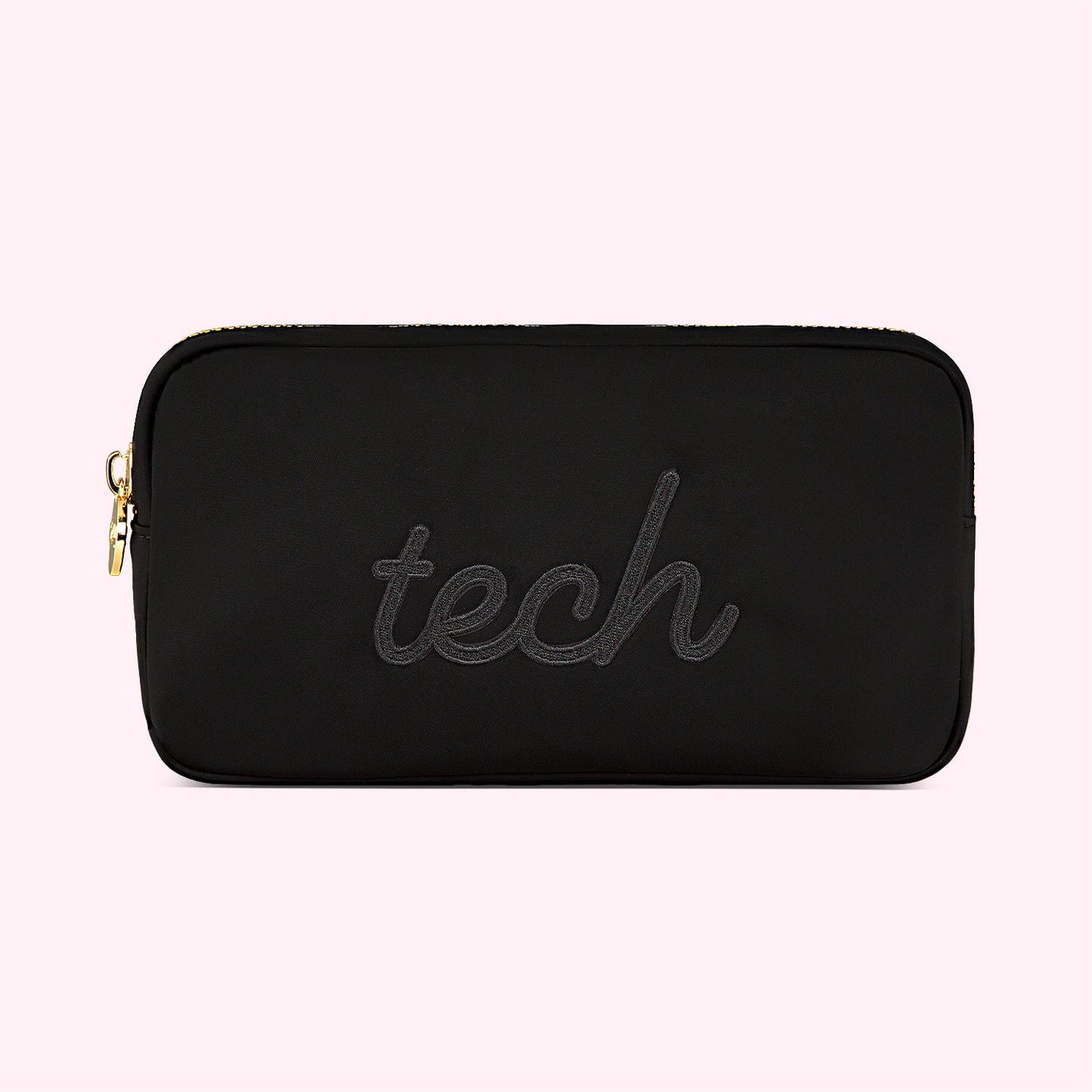 Tech Embroidered Small Pouch