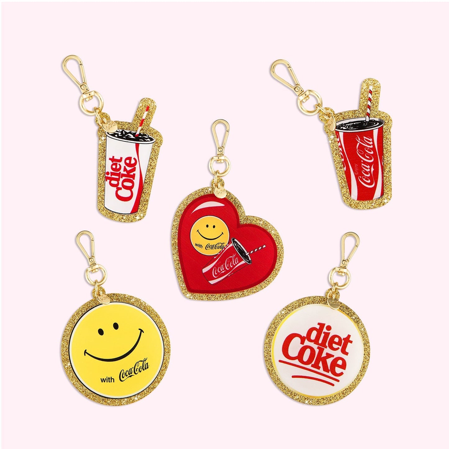 Diet Coke Glitter Bag Charm