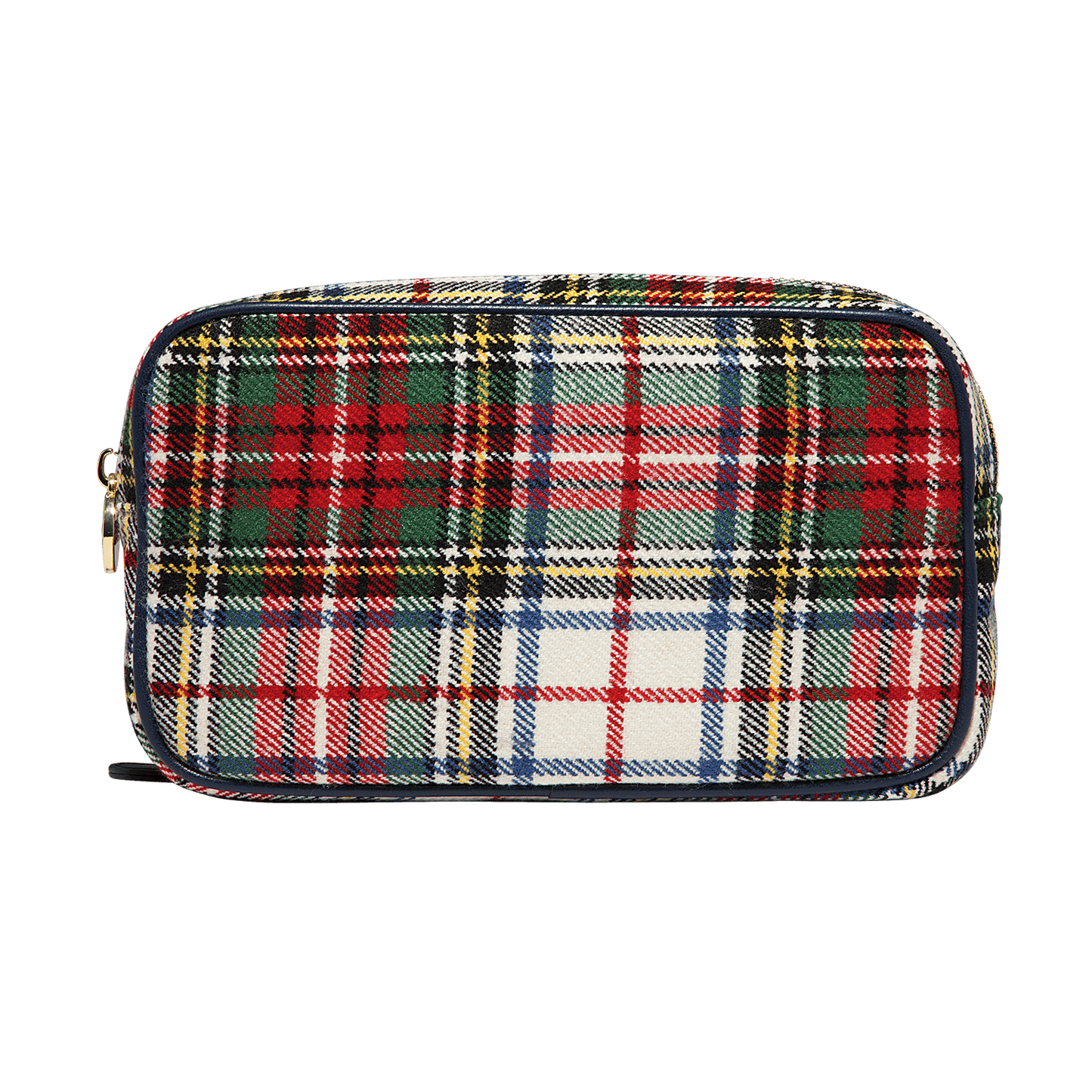 Plaid Double Zip Pouch