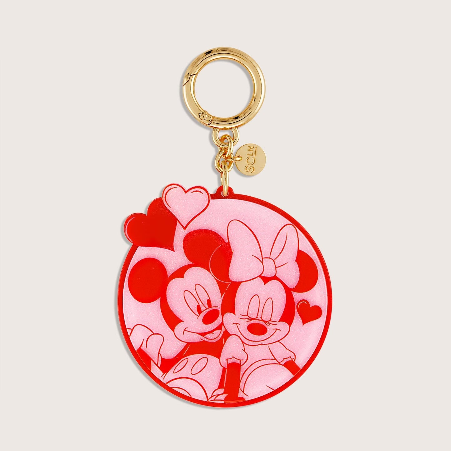 Mickey & Minnie Mouse Glitter Bag Charm