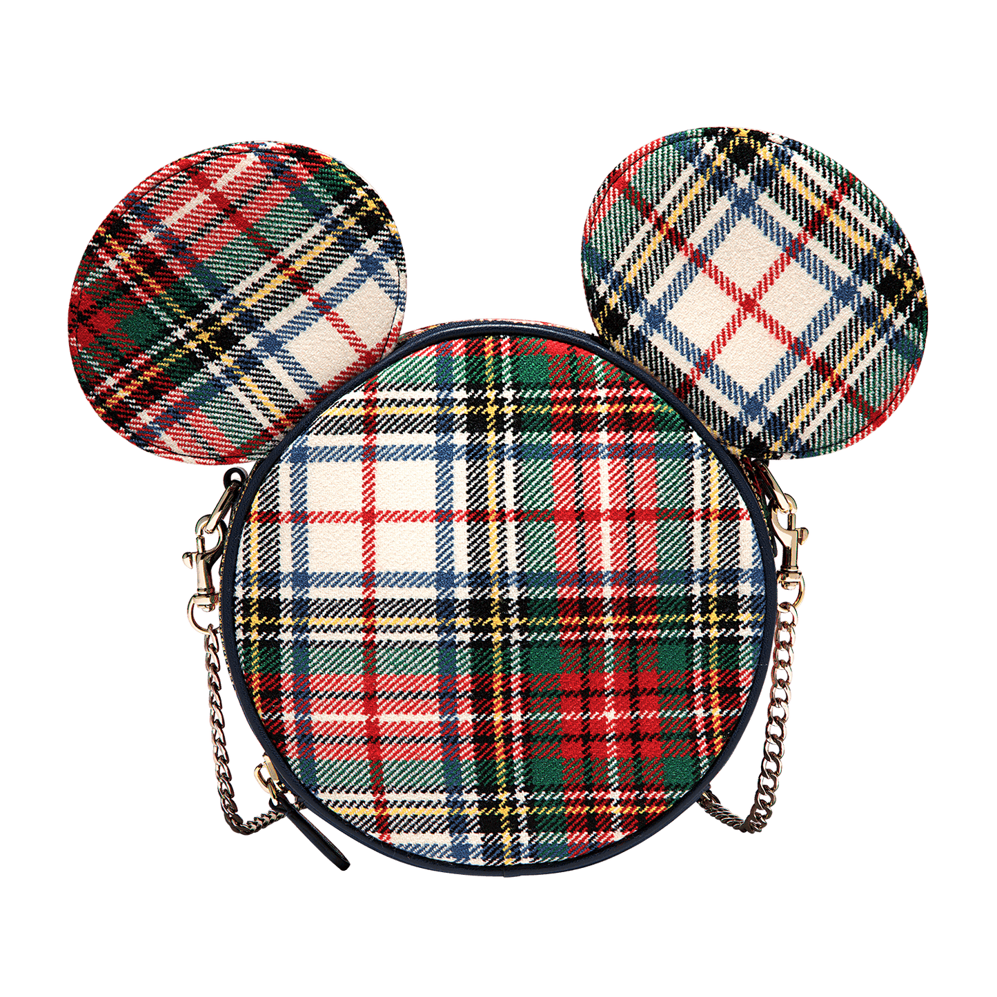 Plaid Mickey Mouse Crossbody Bag