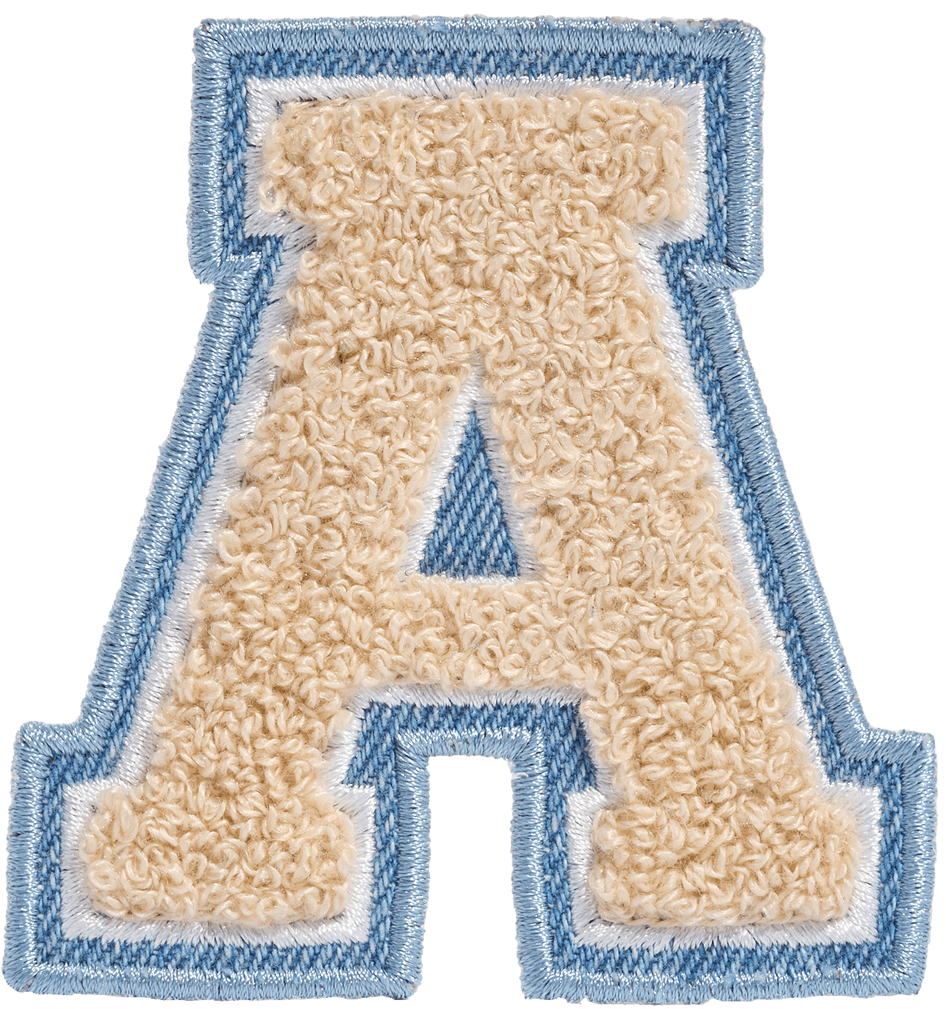 Sand Denim Varsity Letter Patch