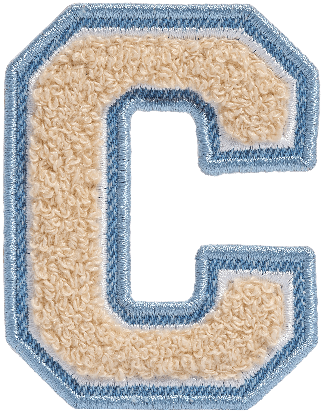 Sand Denim Varsity Letter Patch