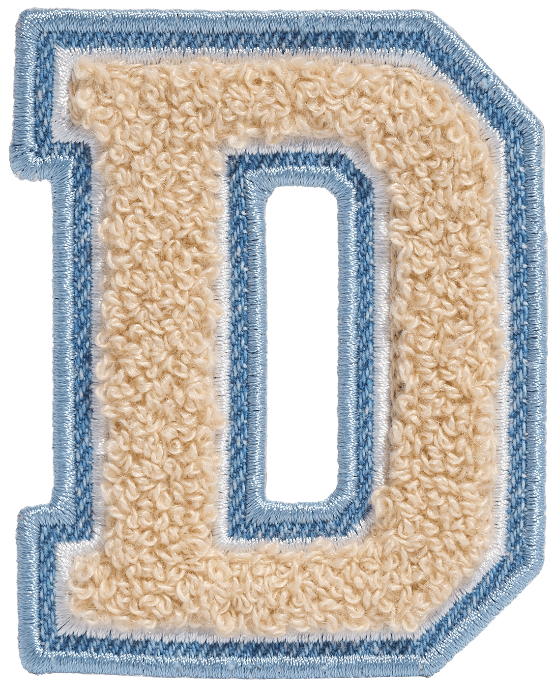 Sand Denim Varsity Letter Patch