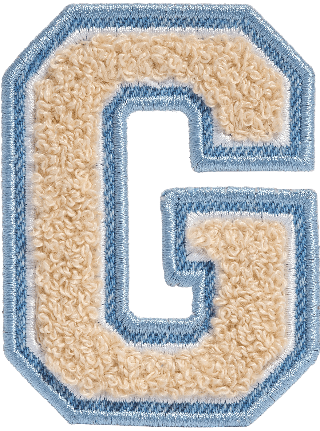 Sand Denim Varsity Letter Patch