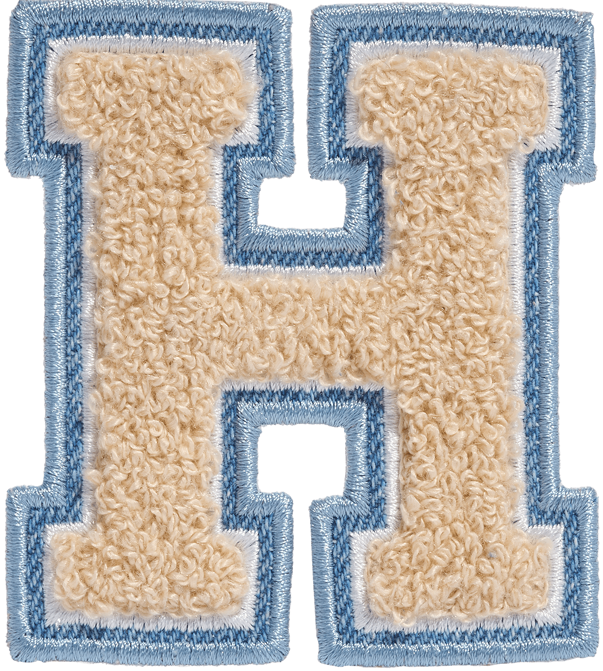 Sand Denim Varsity Letter Patch