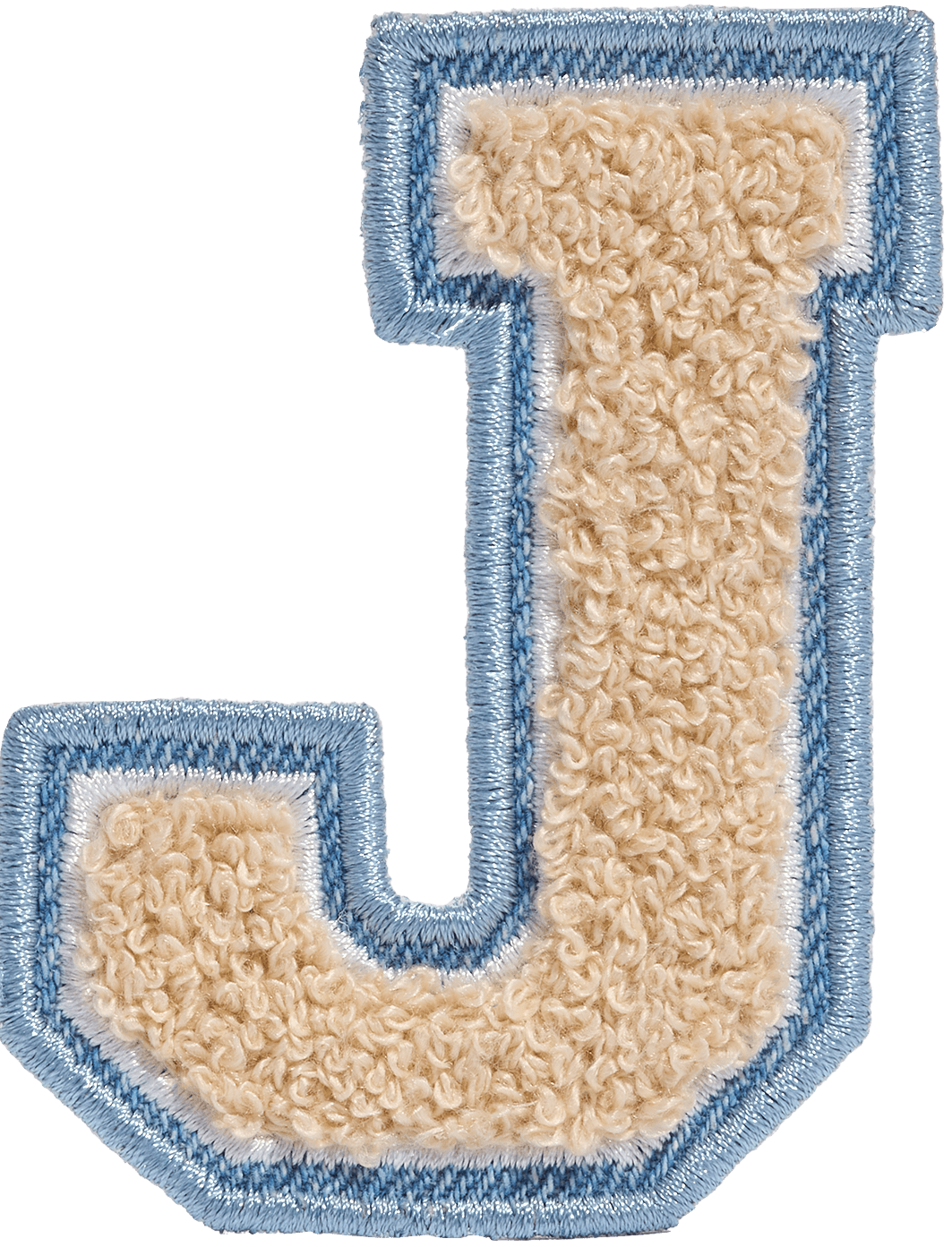 Sand Denim Varsity Letter Patch