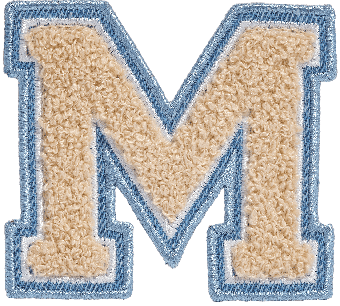 Sand Denim Varsity Letter Patch