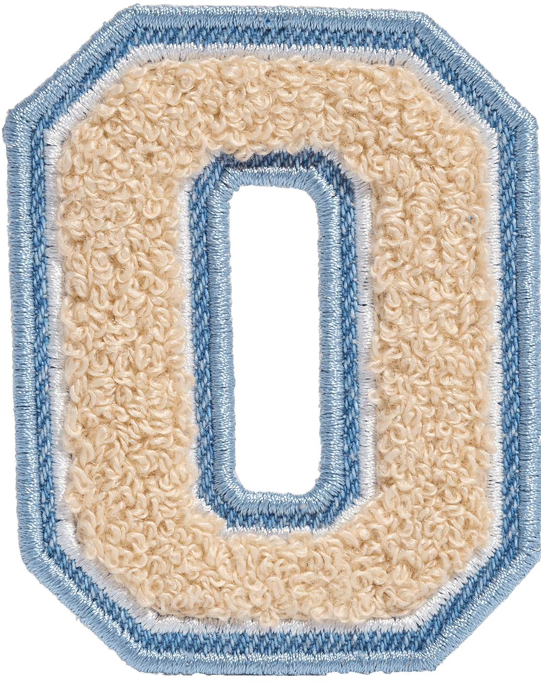 Sand Denim Varsity Letter Patch