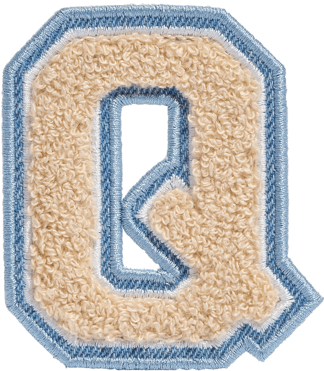 Sand Denim Varsity Letter Patch