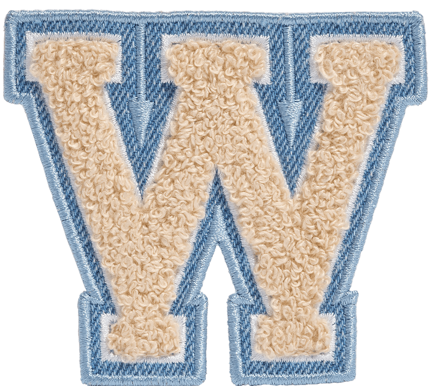 Sand Denim Varsity Letter Patch