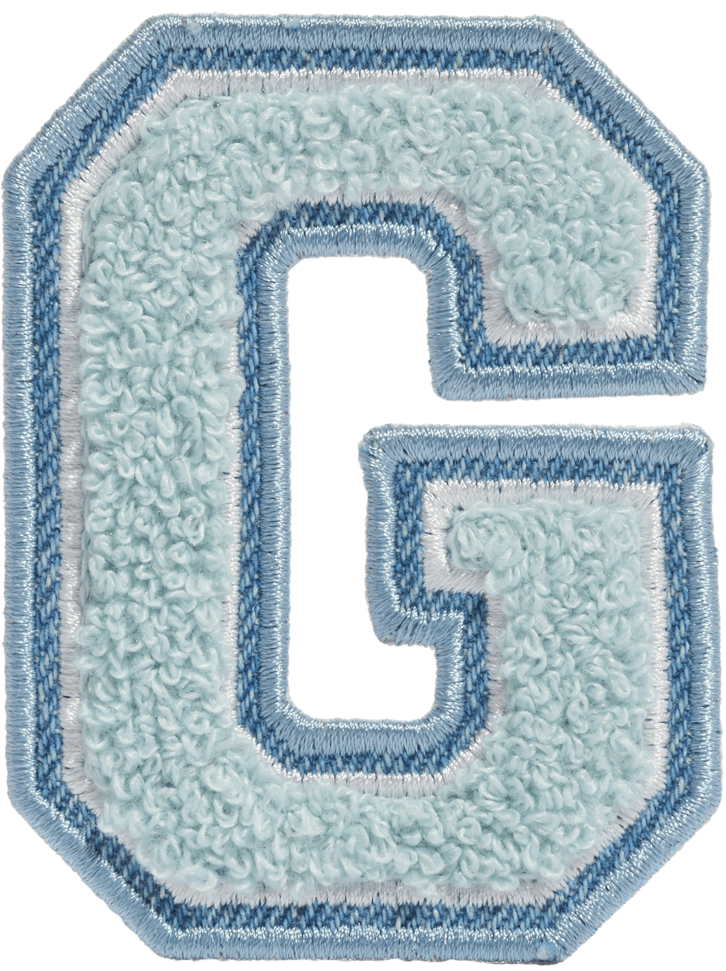 Sky Denim Varsity Letter Patch