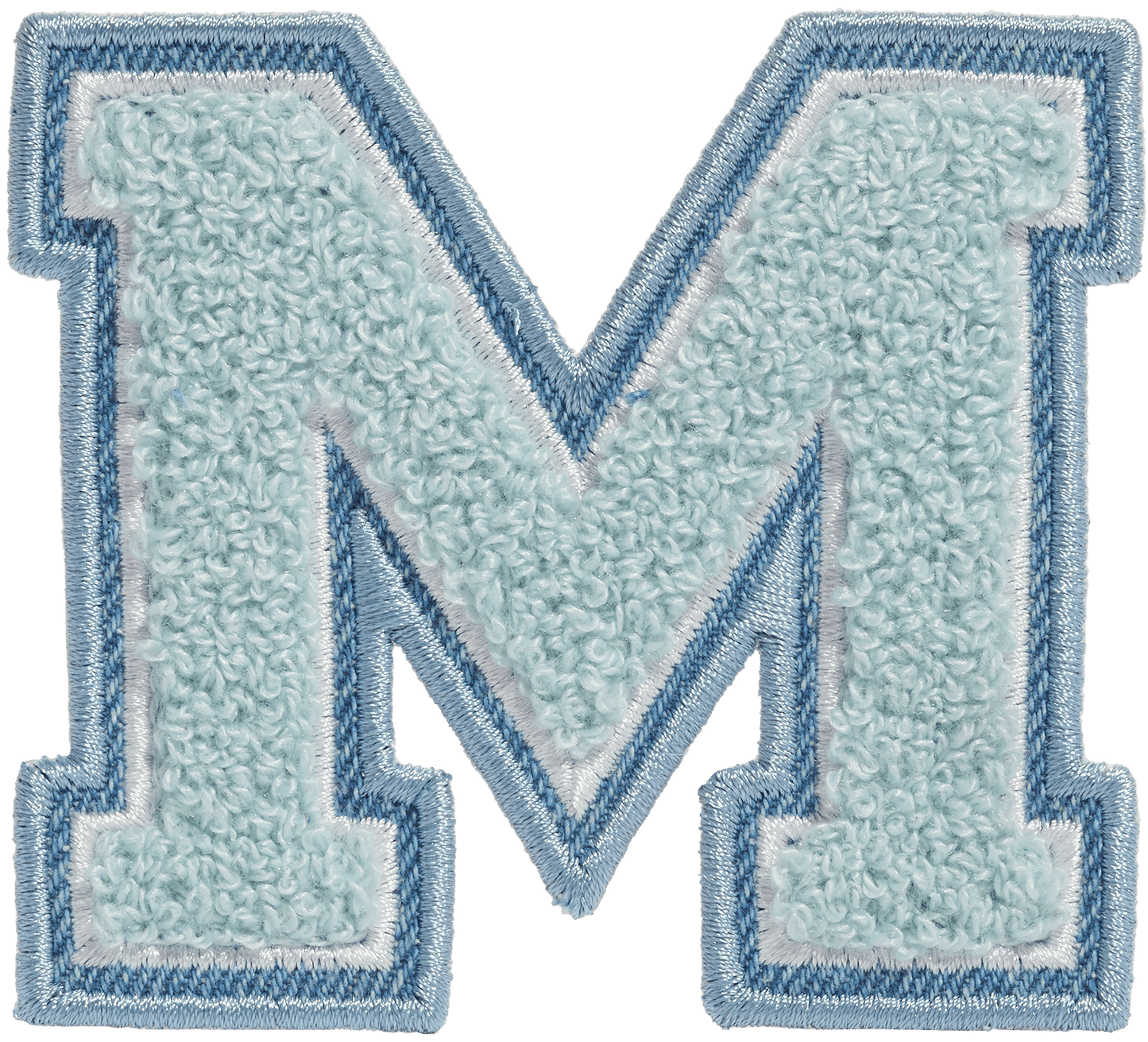 Sky Denim Varsity Letter Patch