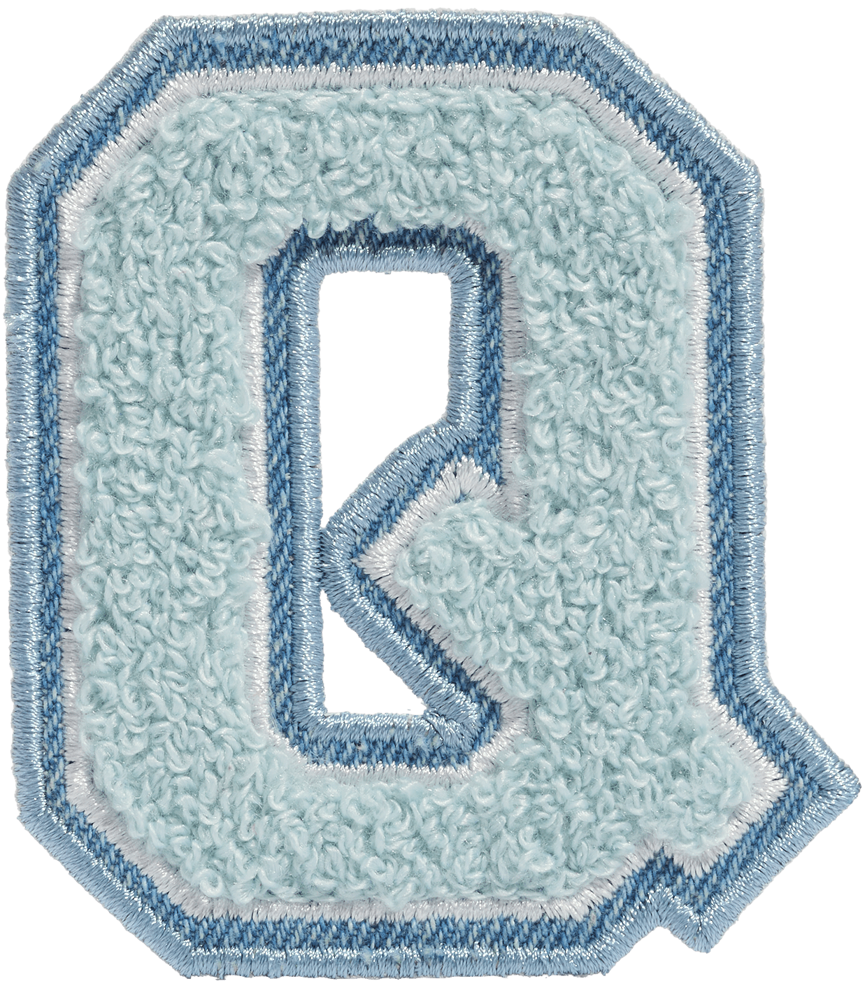 Sky Denim Varsity Letter Patch