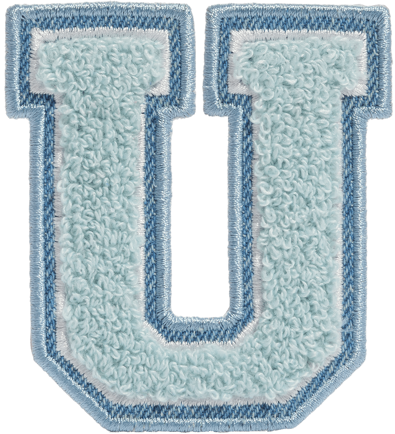 Sky Denim Varsity Letter Patch