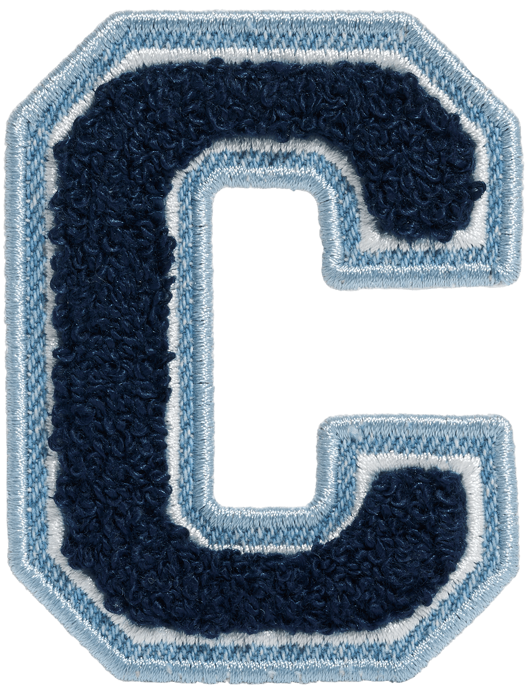 Sapphire Denim Varsity Letter Patch