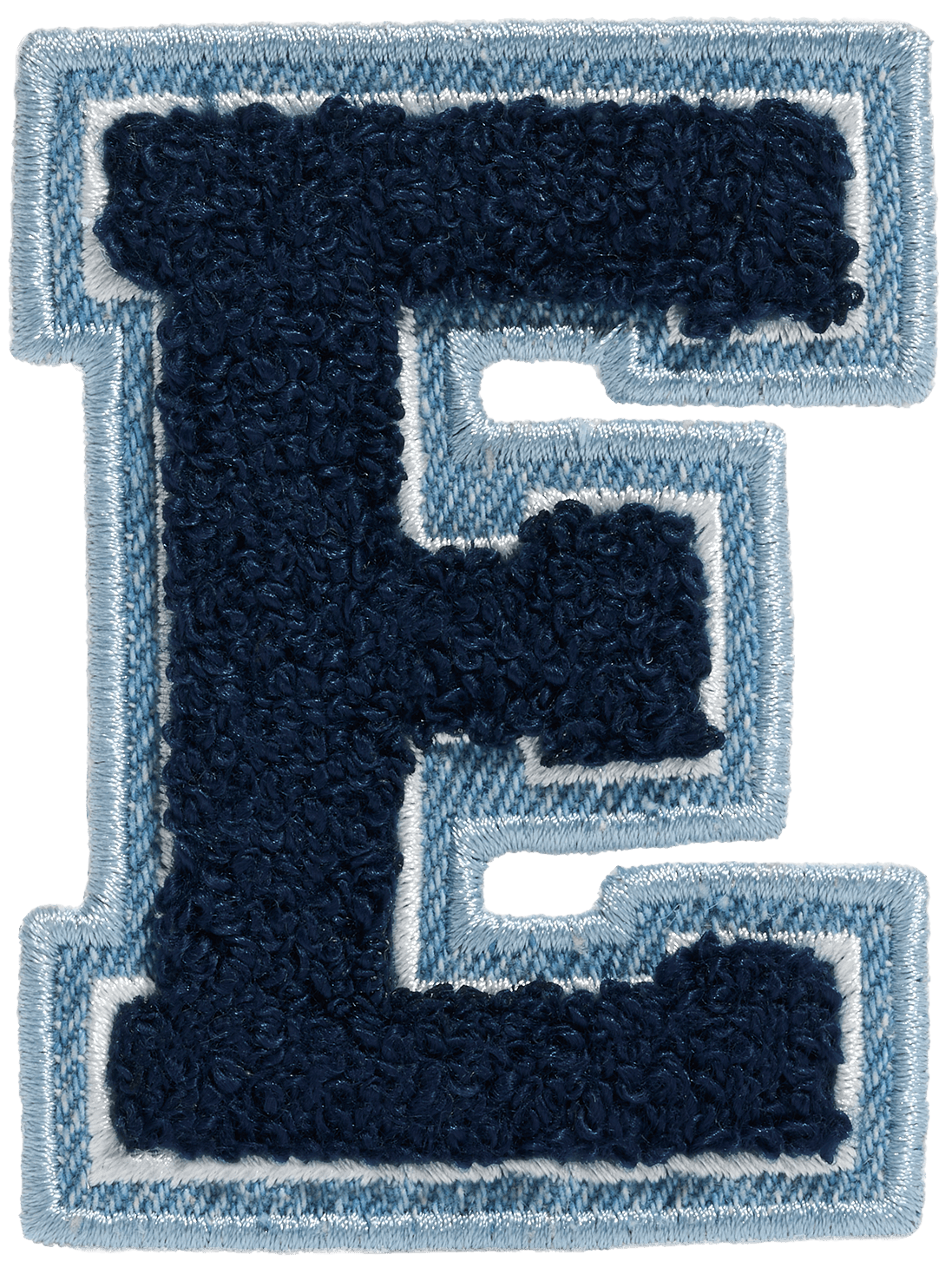 Sapphire Denim Varsity Letter Patch