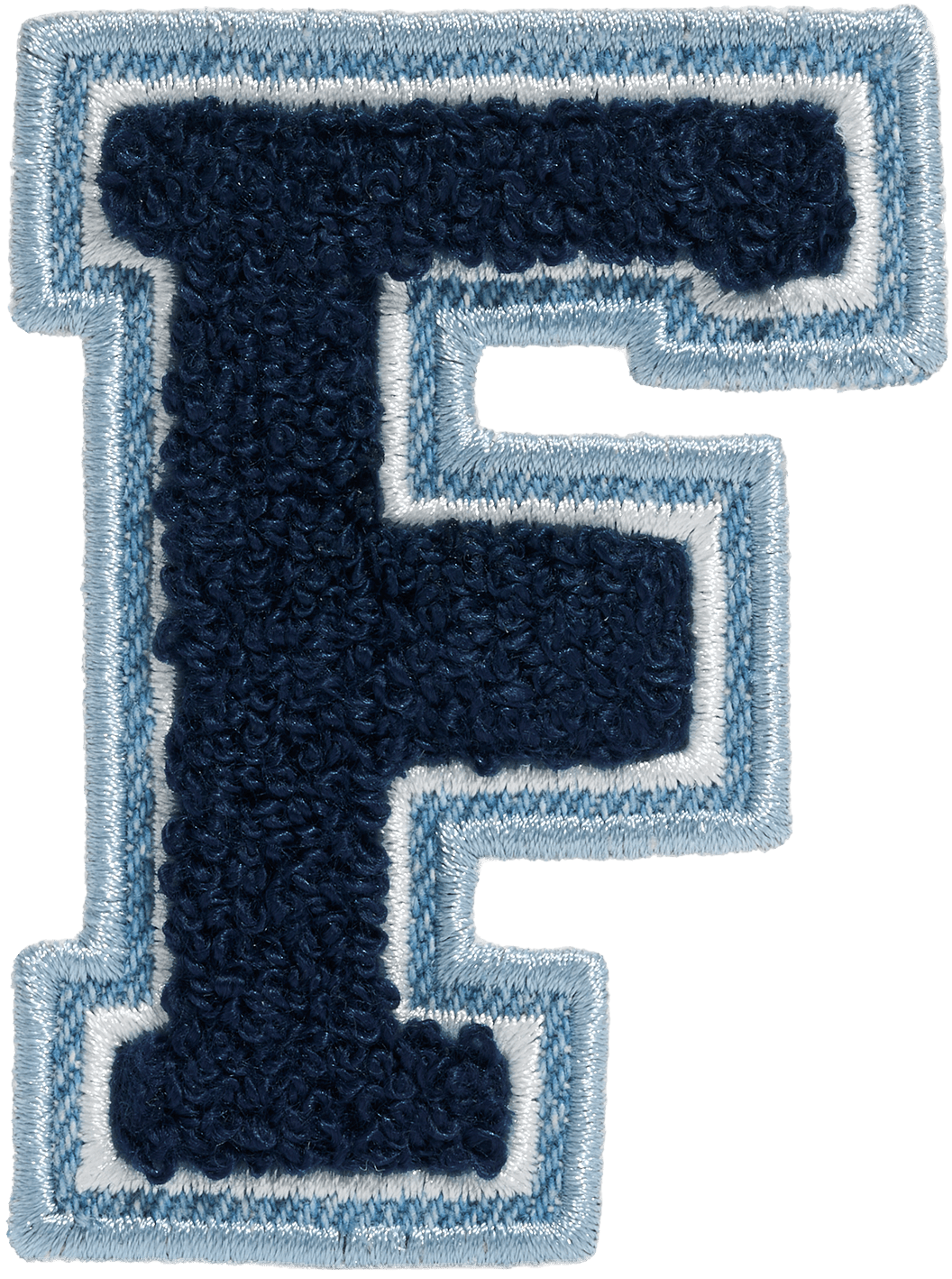 Sapphire Denim Varsity Letter Patch