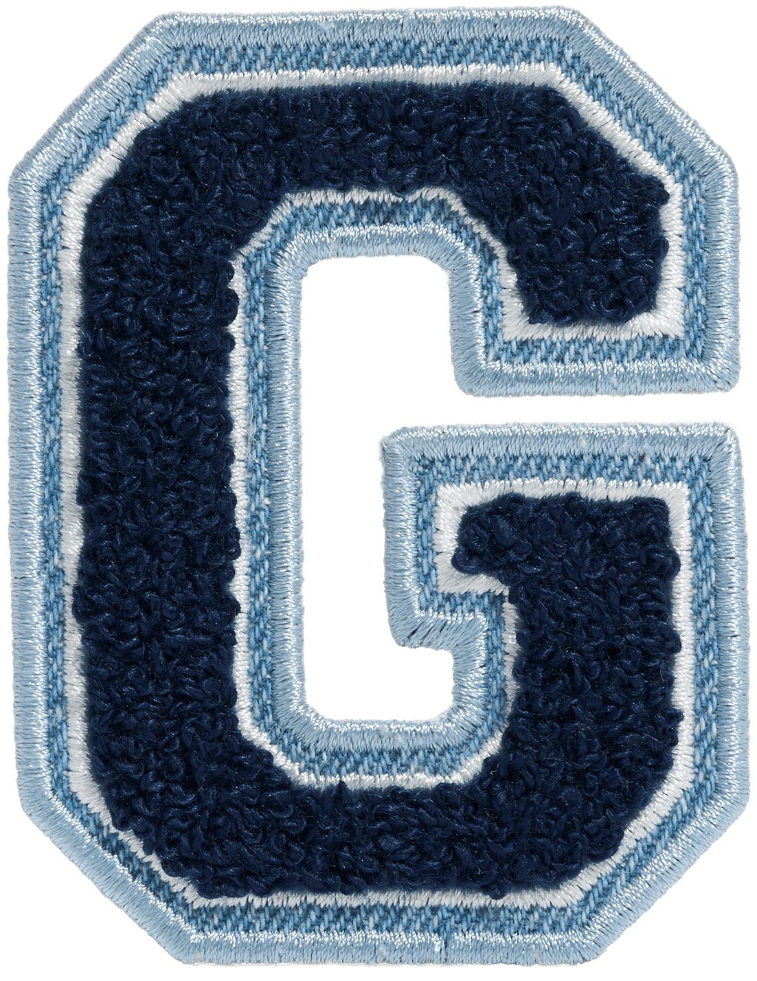 Sapphire Denim Varsity Letter Patch