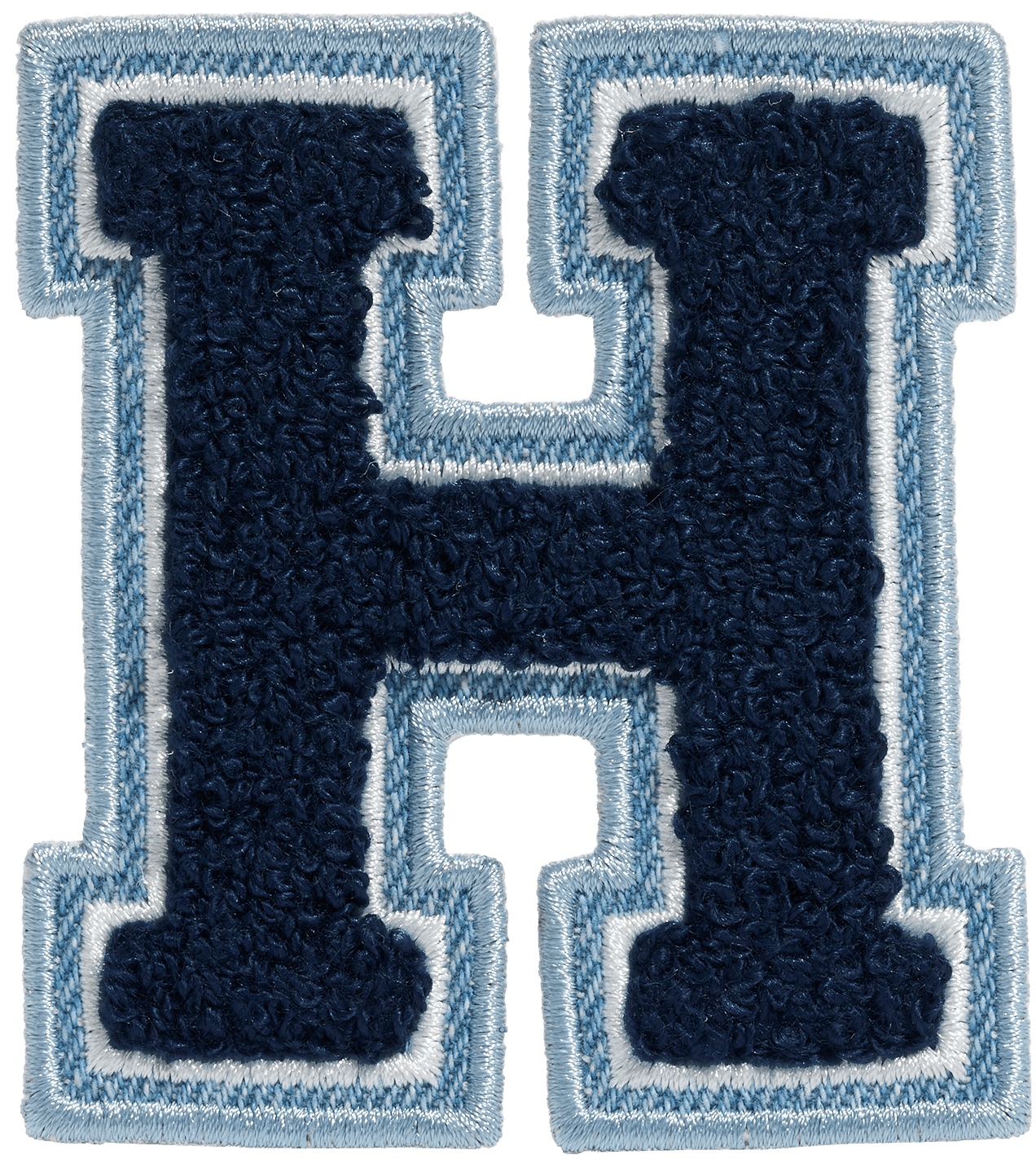 Sapphire Denim Varsity Letter Patch