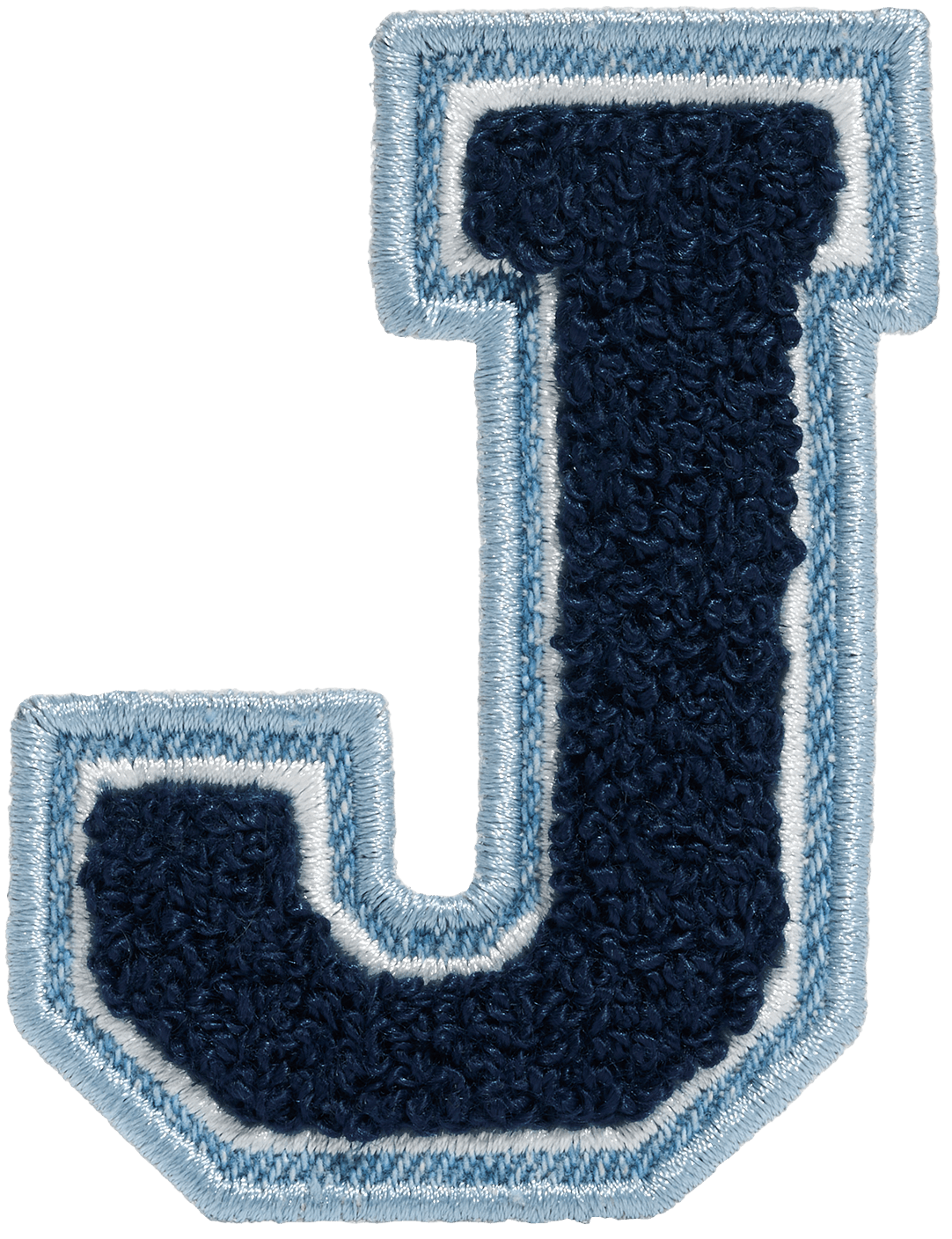 Sapphire Denim Varsity Letter Patch