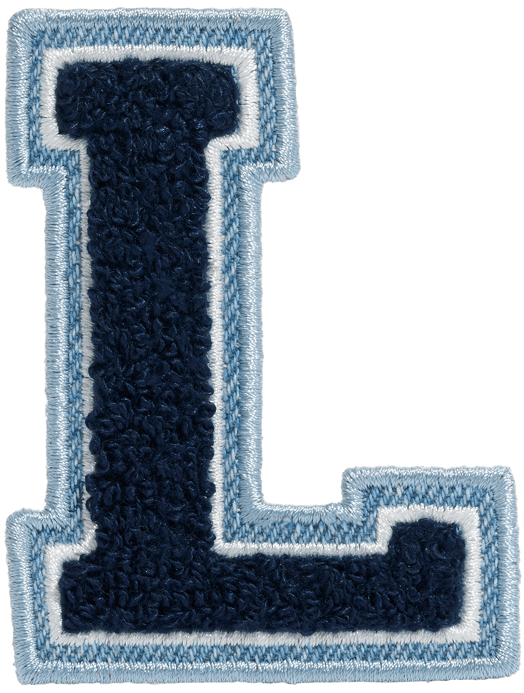 Sapphire Denim Varsity Letter Patch