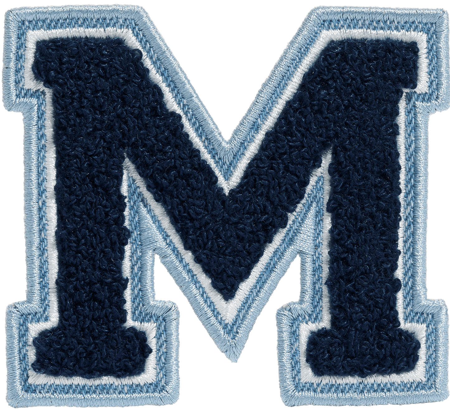 Sapphire Denim Varsity Letter Patch