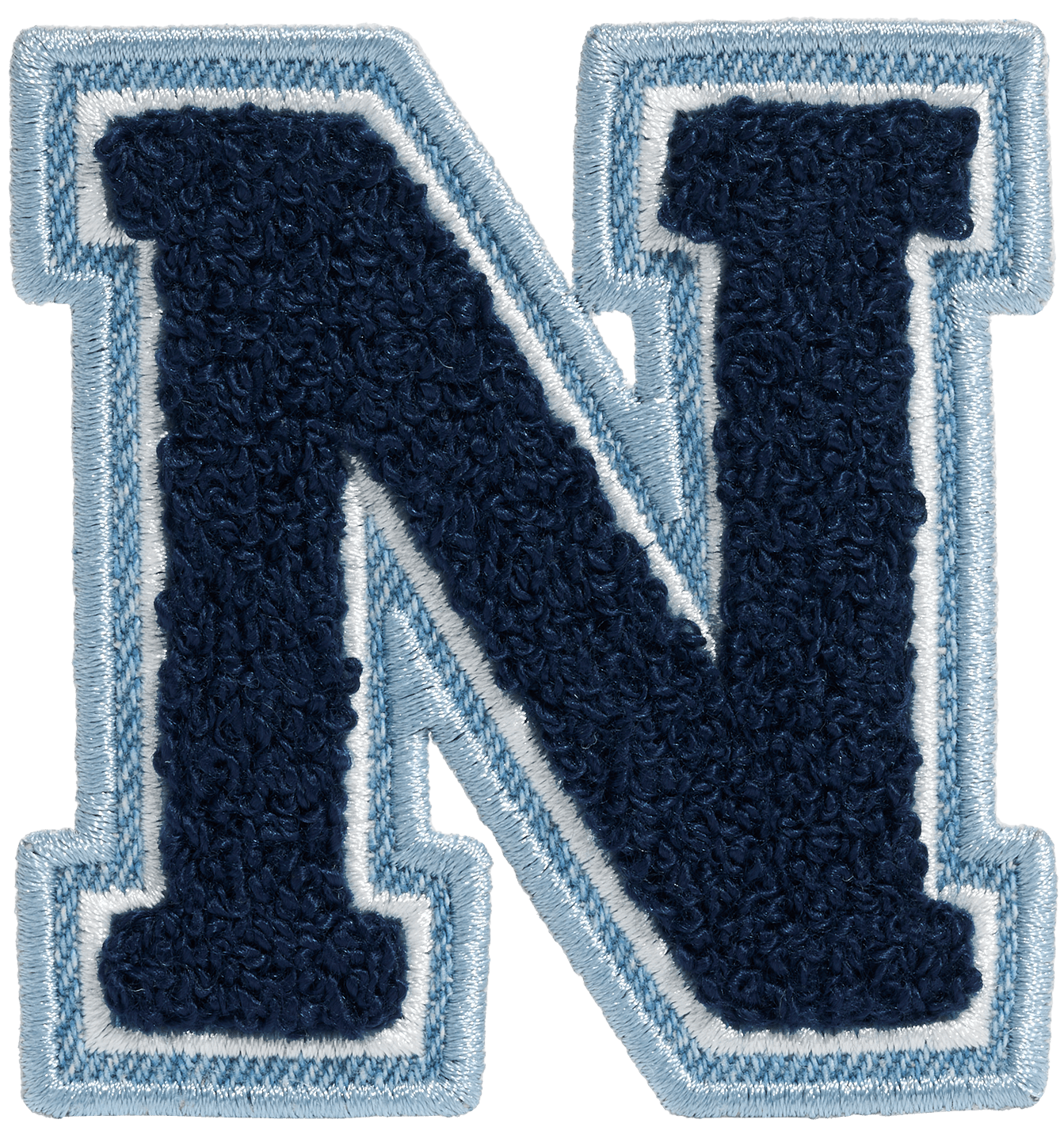 Sapphire Denim Varsity Letter Patch