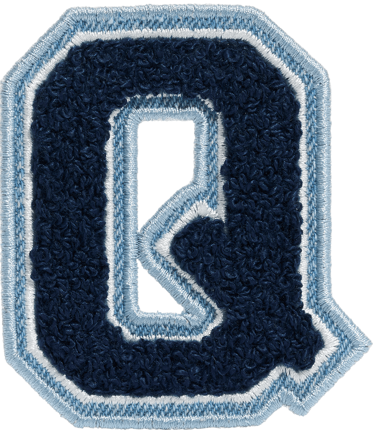 Sapphire Denim Varsity Letter Patch