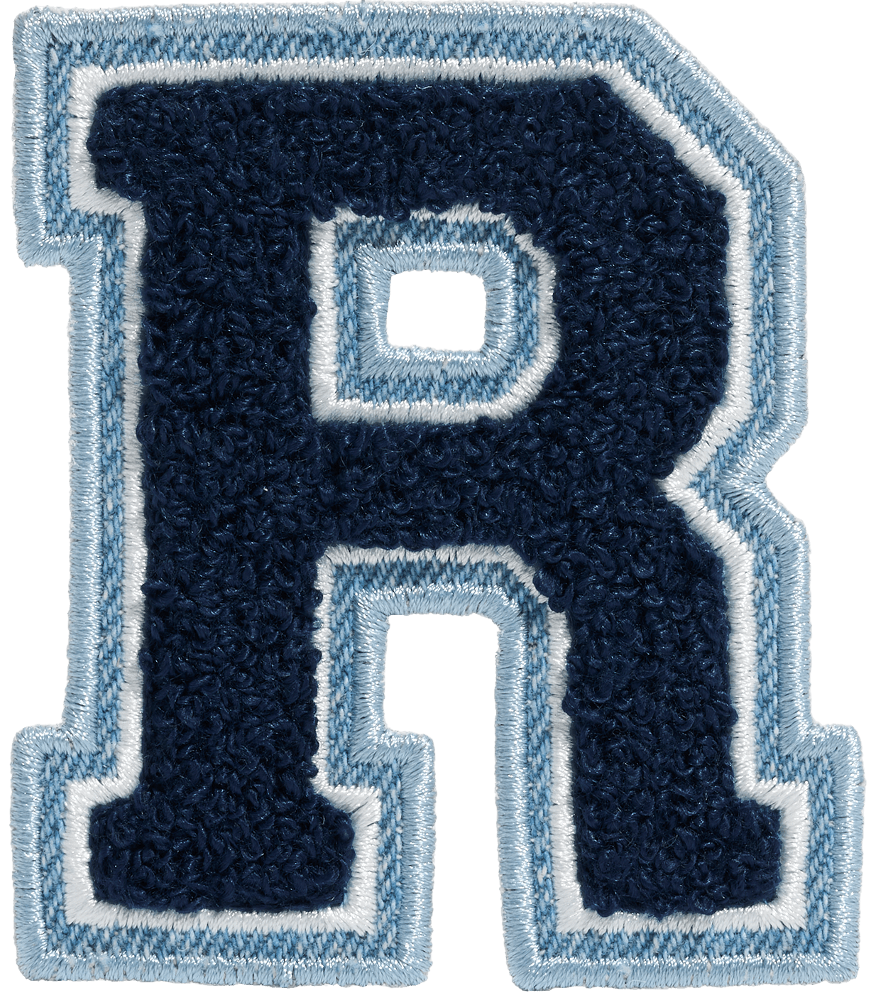 Sapphire Denim Varsity Letter Patch