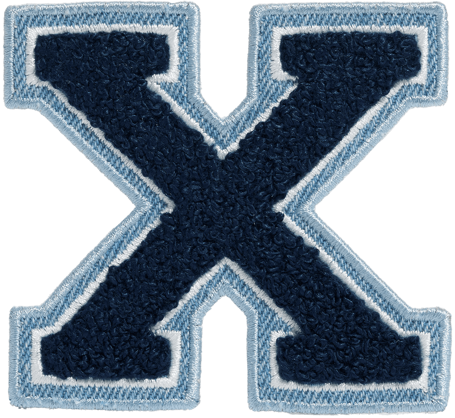 Sapphire Denim Varsity Letter Patch