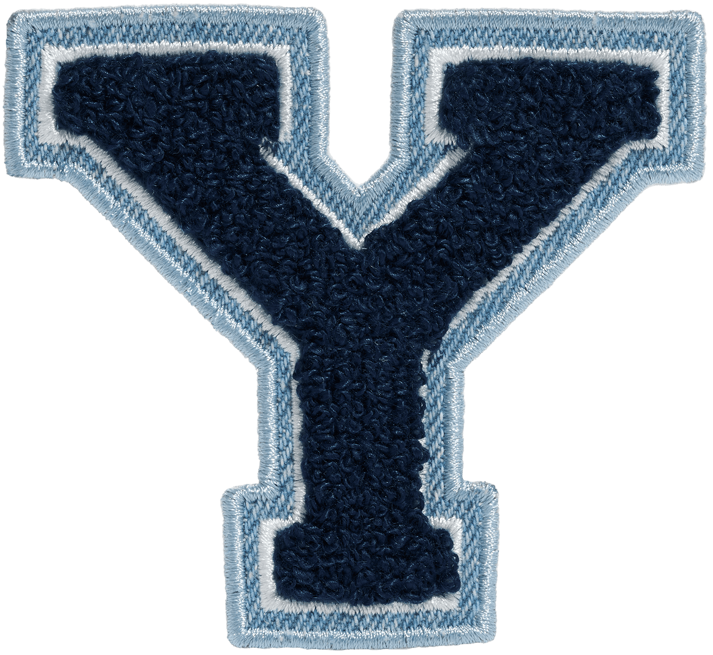 Sapphire Denim Varsity Letter Patch