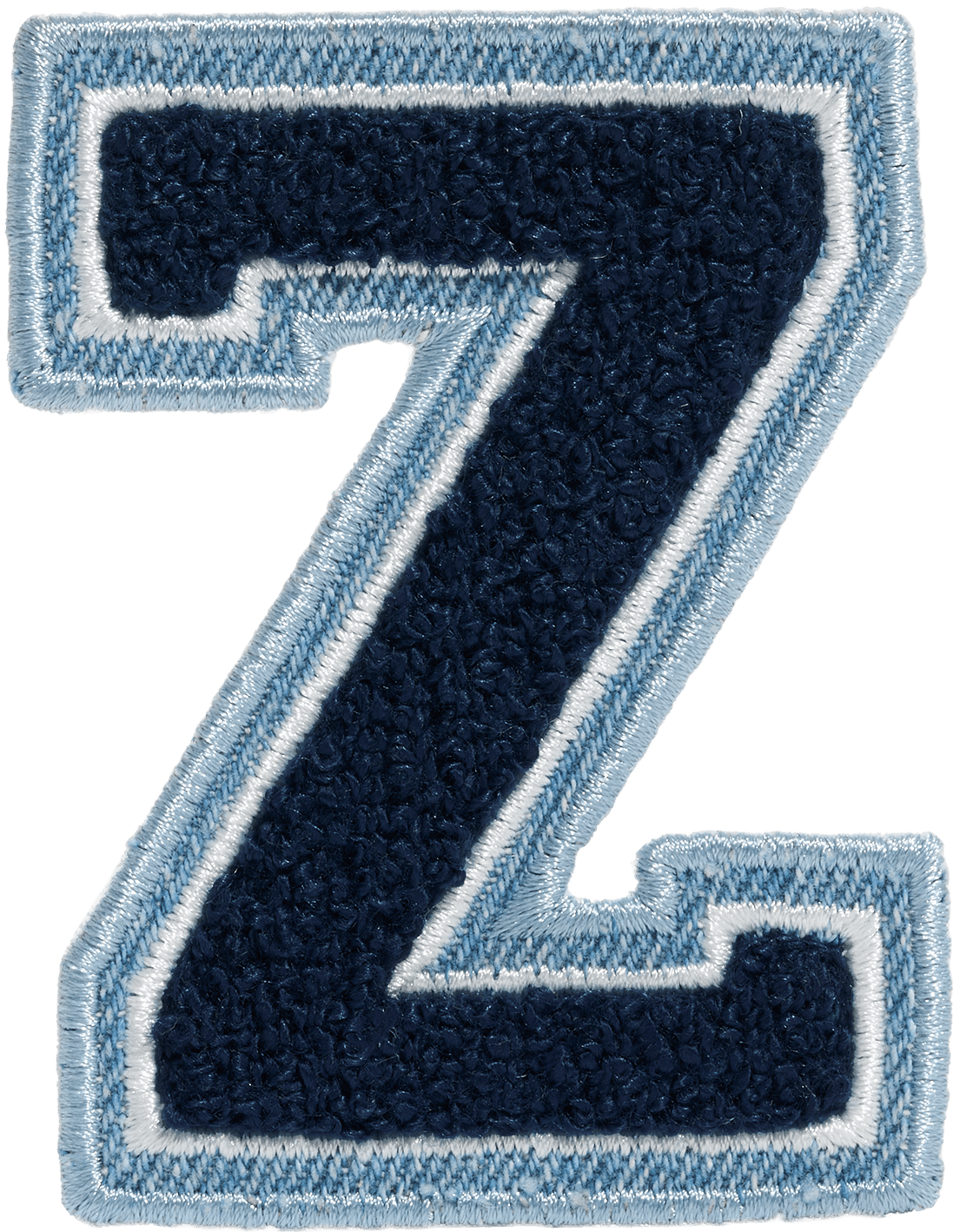 Sapphire Denim Varsity Letter Patch