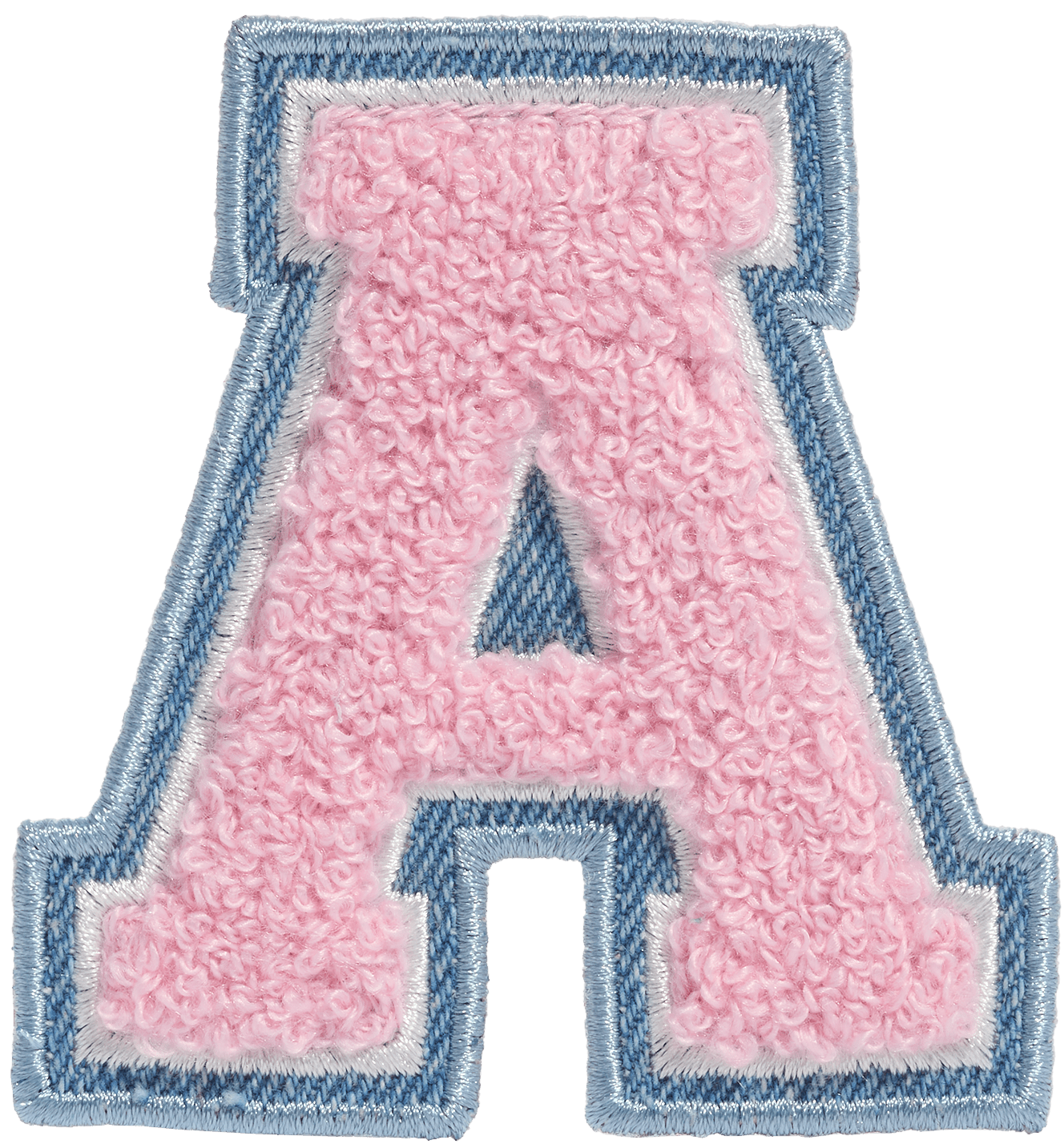 Flamingo Denim Varsity Letter Patch