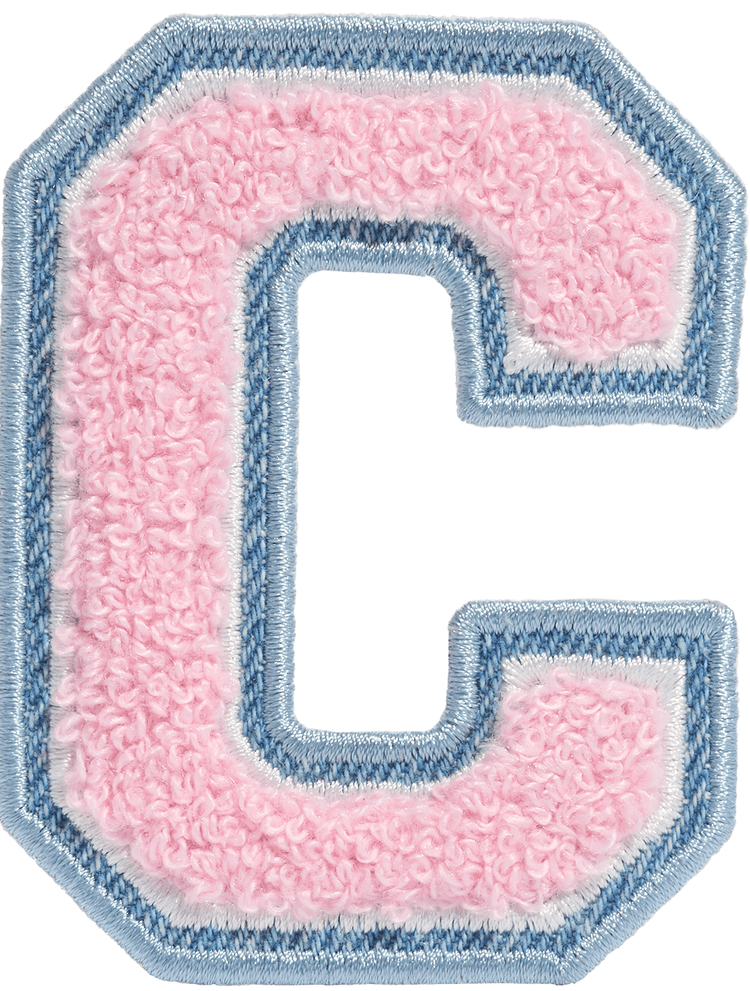 Flamingo Denim Varsity Letter Patch